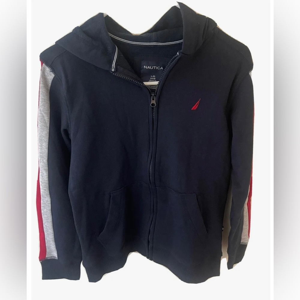 NWT Kids Blue Nautica Zipped Hoodie, Size L (14/16)